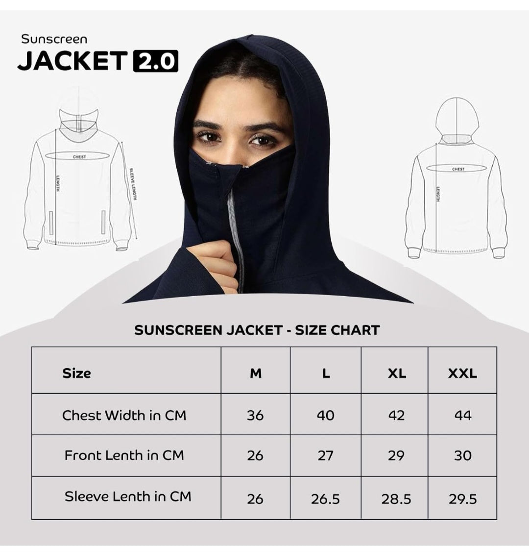 Women - Premium black sunscreen jacket