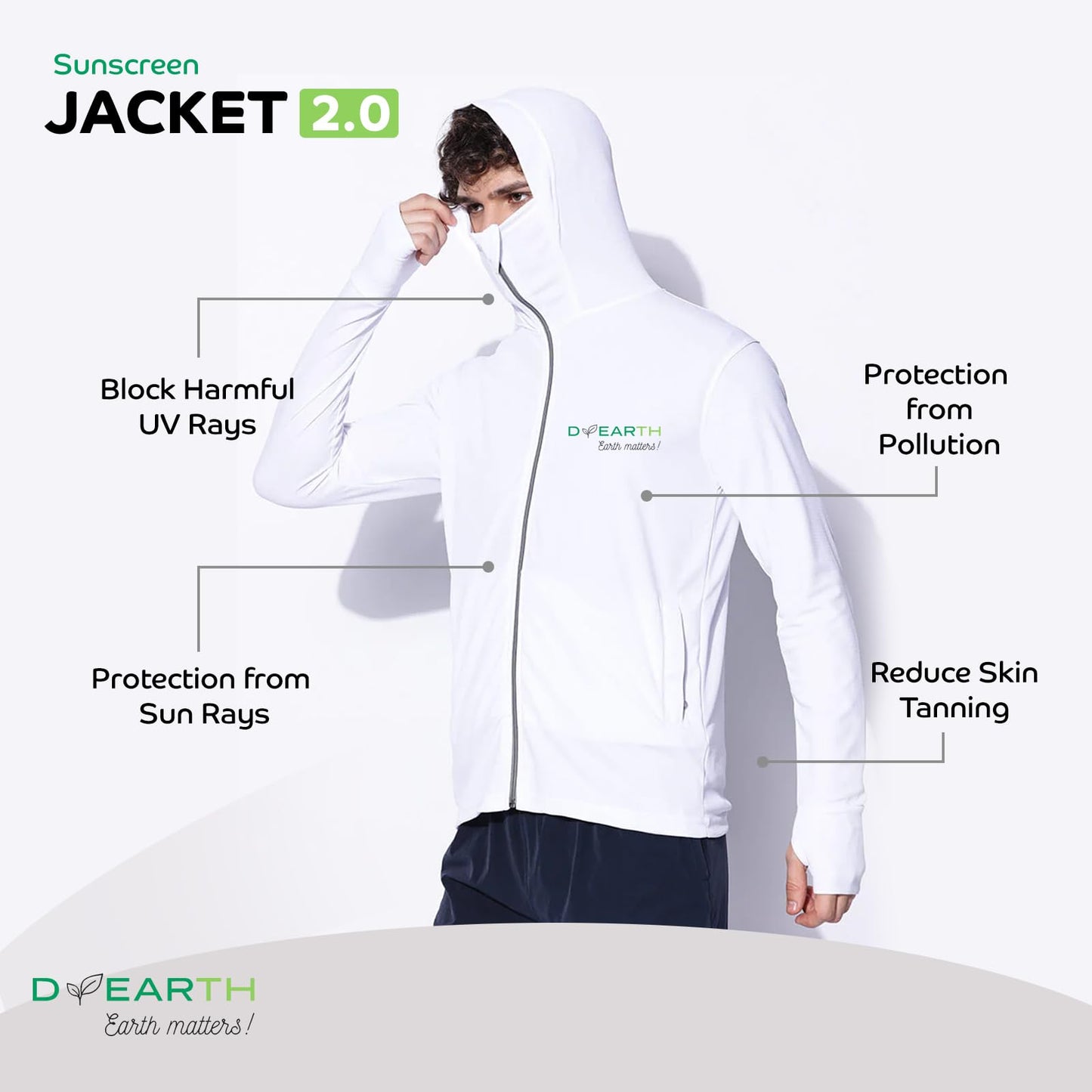 Men - Standard grey sunscreen jacket