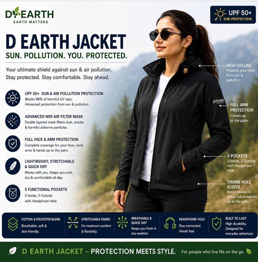 Women - Premium black sunscreen jacket