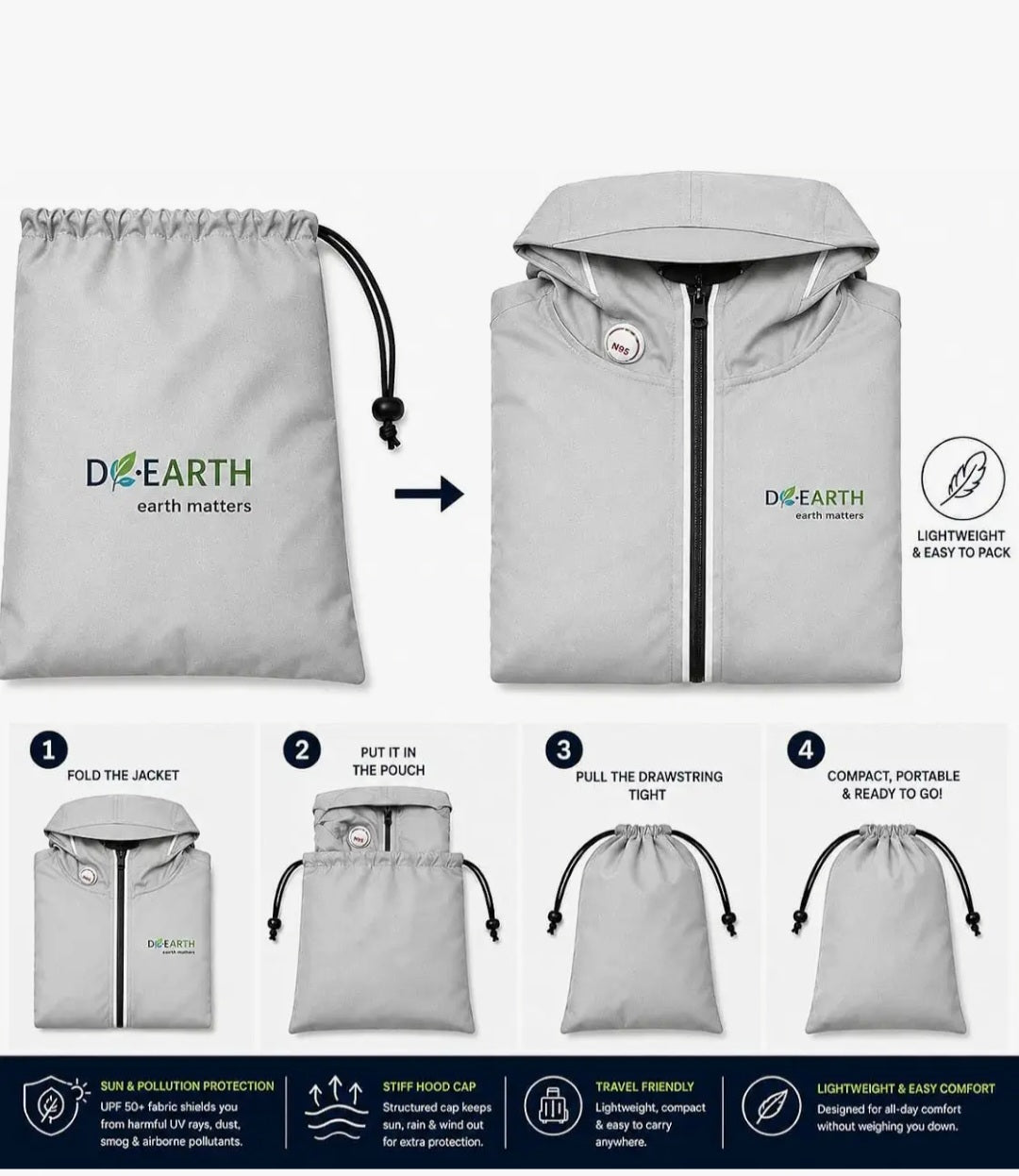 Women - Standard grey sunscreen jacket