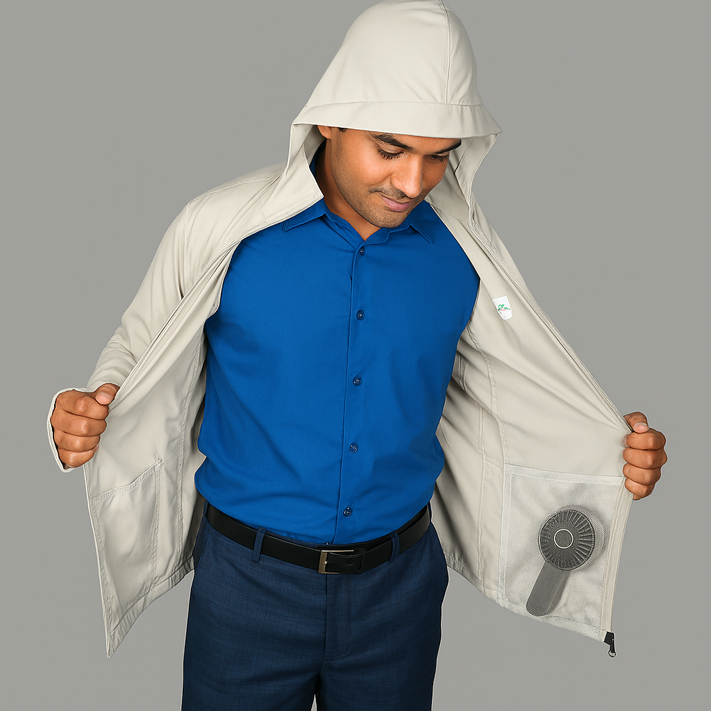 Men - Standard grey sunscreen jacket