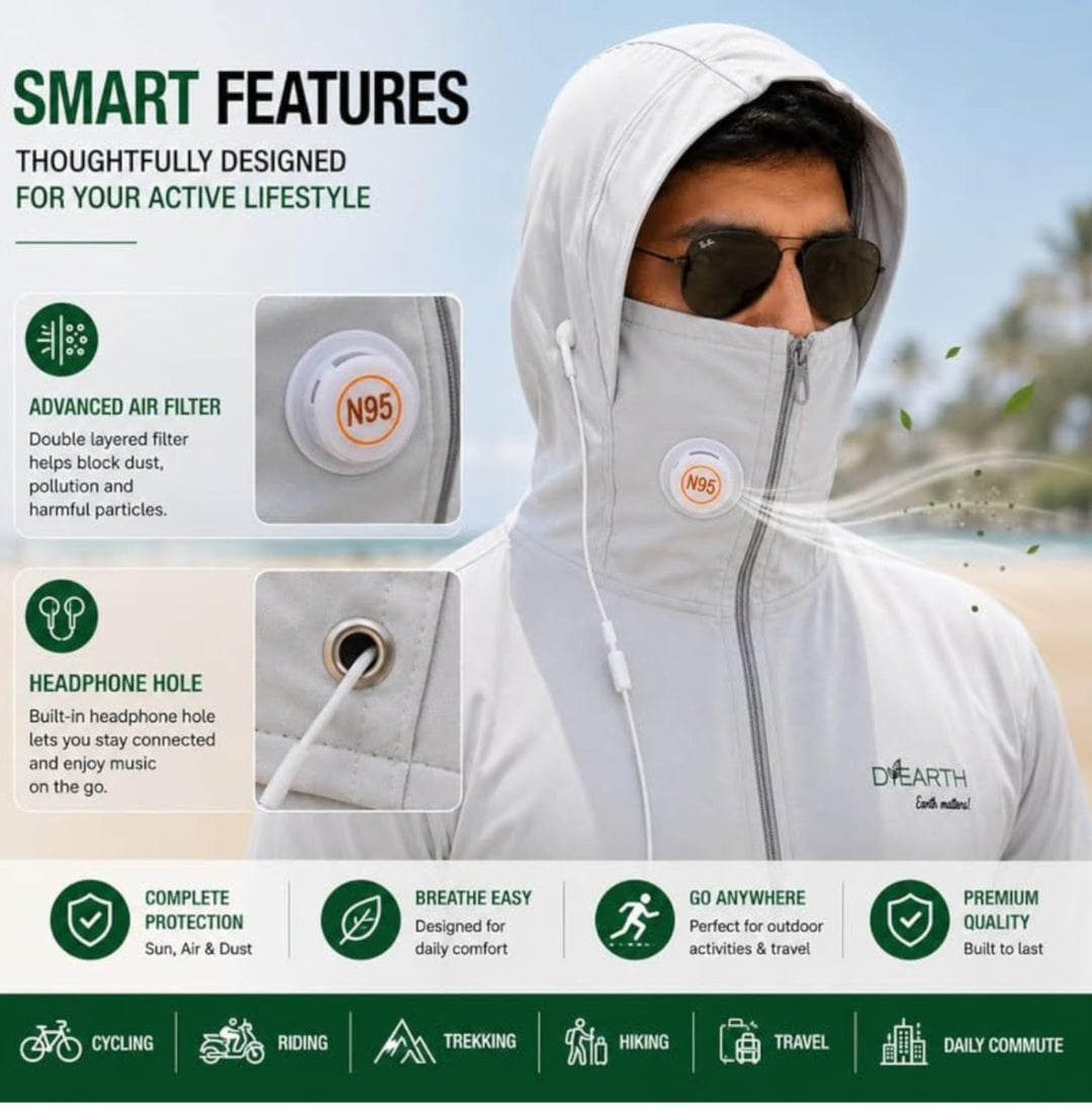 Men - Standard grey sunscreen jacket