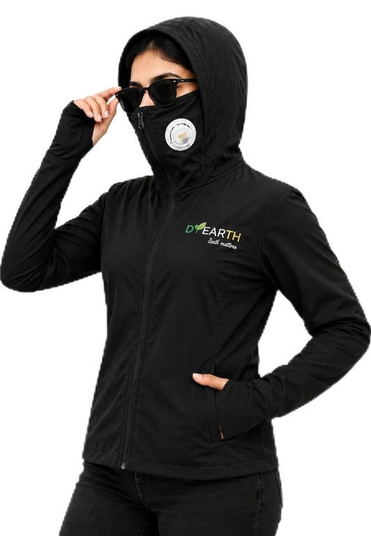 Women - Premium black sunscreen jacket