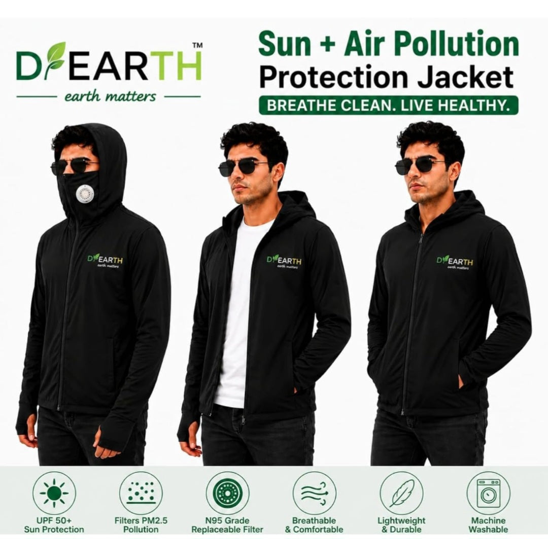 Men - Premium black sunscreen jacket